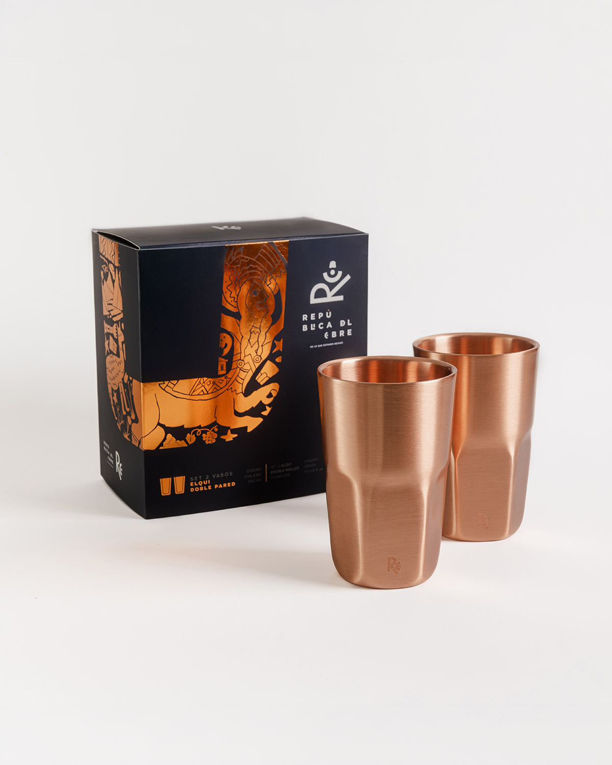 Vaso Cobre Elqui - Set 2 (Doble Pared)