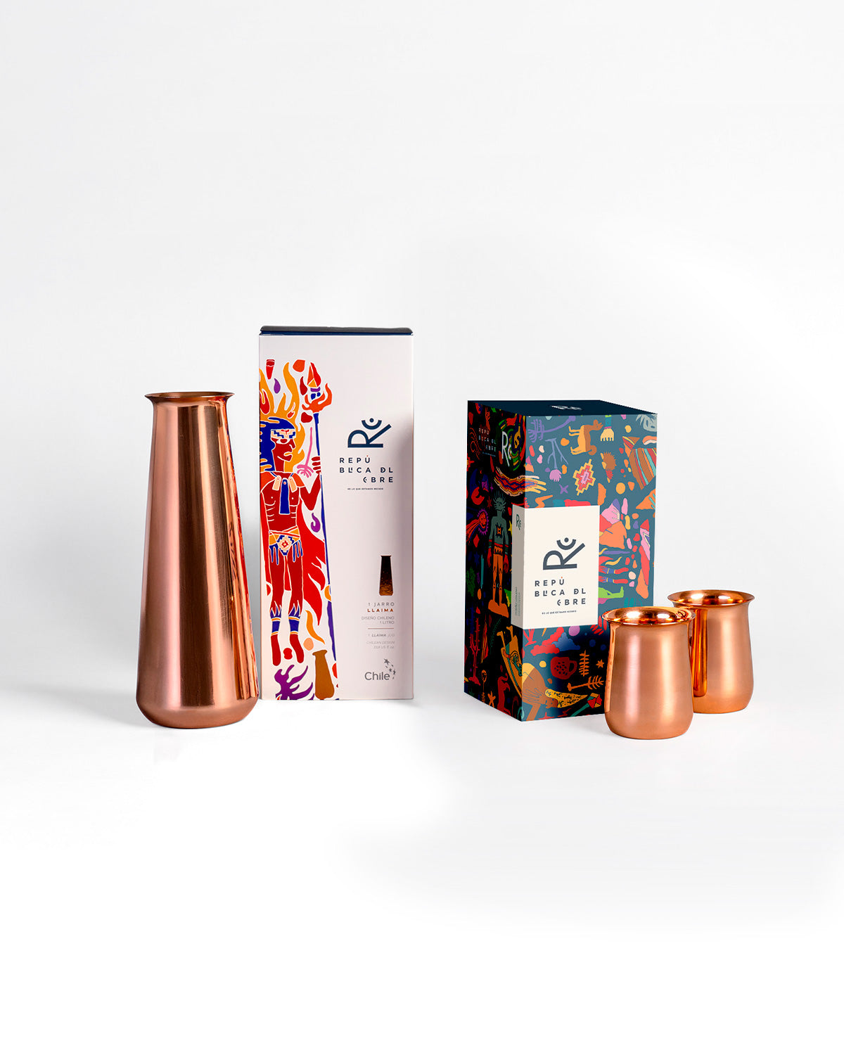 Pack 2 Vasos Cachai - + Jarro Llaima