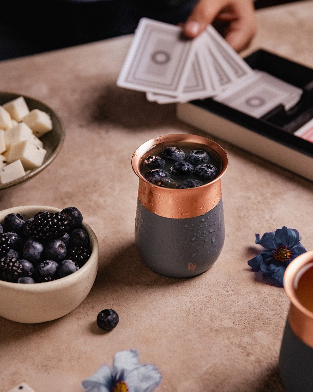 Vaso cobre color juegos