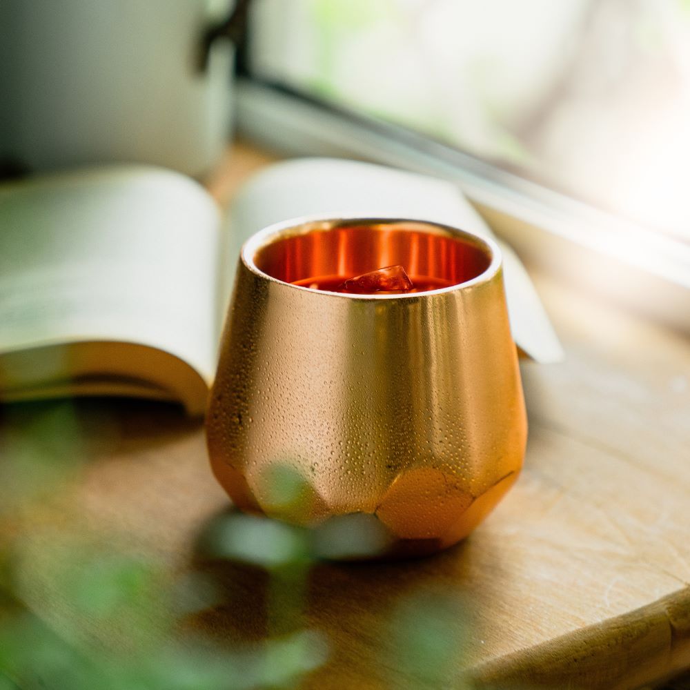 Vaso cobre whisky frio