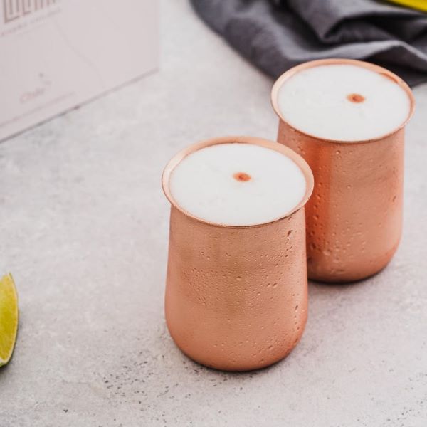 vaso cobre regalo pisco sour frio