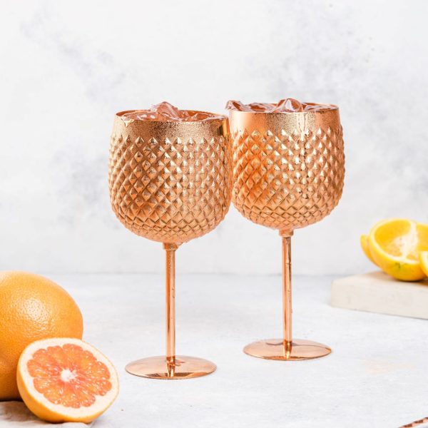 Copa cobre regalo naranja