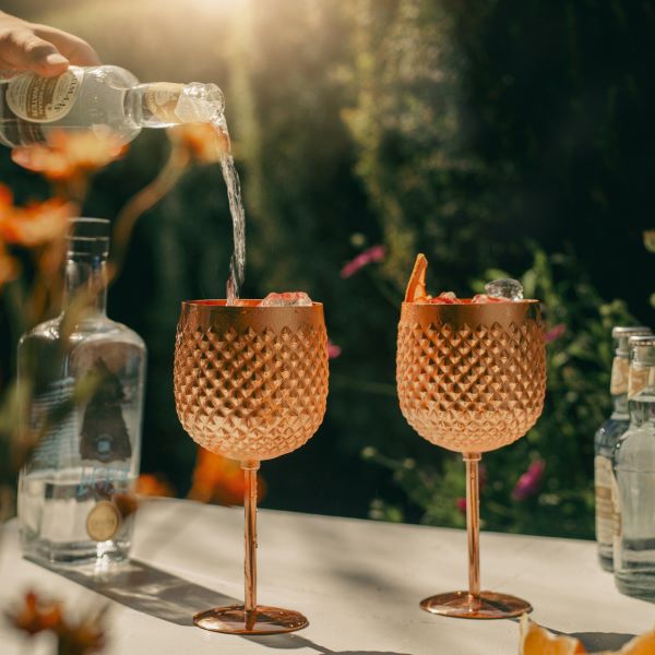 Copa cobre regalo pisco tonic
