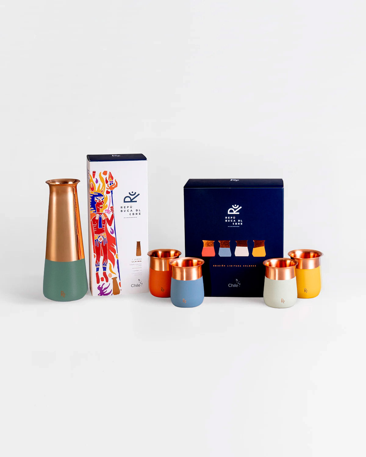 Pack 4 Vasos Cachai Colores - + Jarro Llaima Color