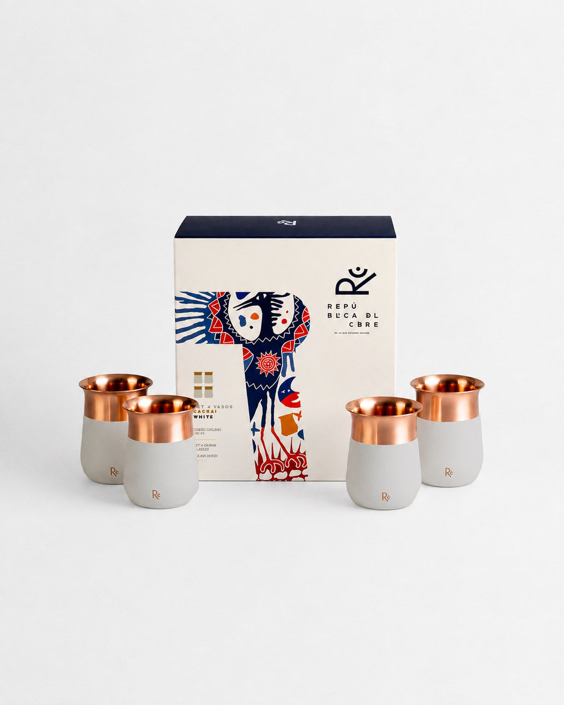 Vaso Cobre Cachai Black & White - Set 4