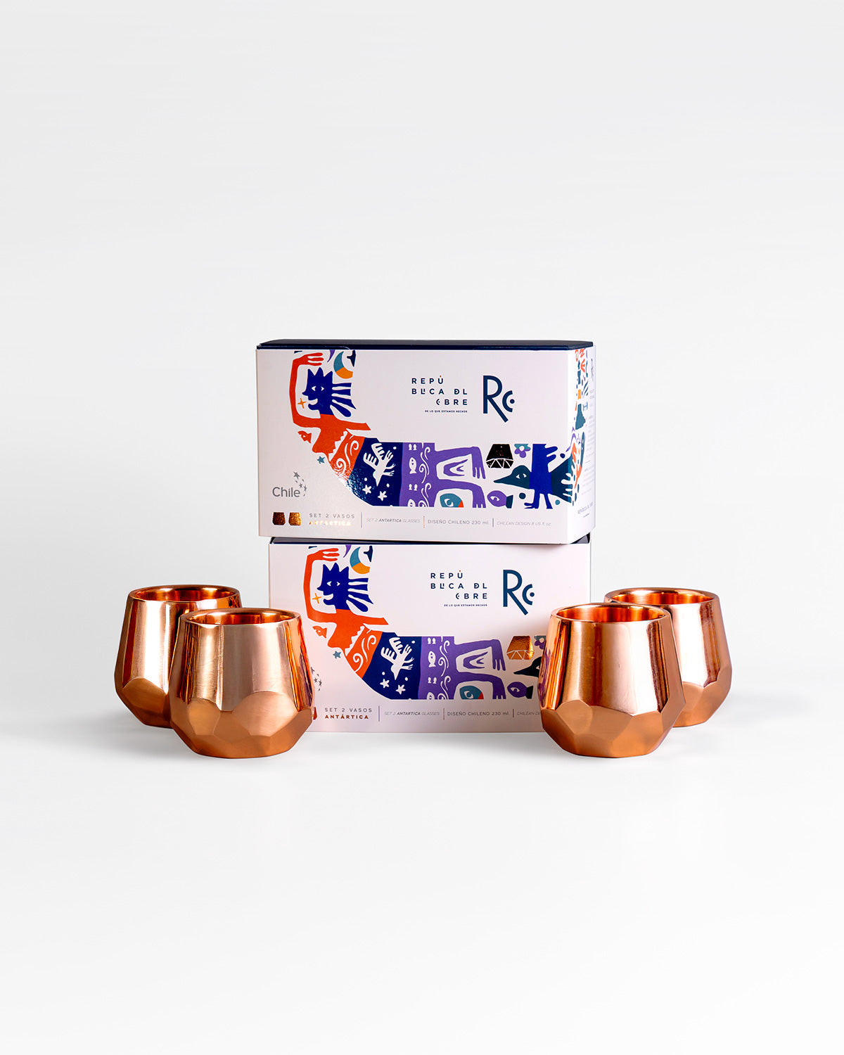 Vaso Cobre Antártica - Pack 4