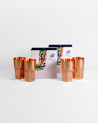 Vaso Cobre Elqui - Pack 4