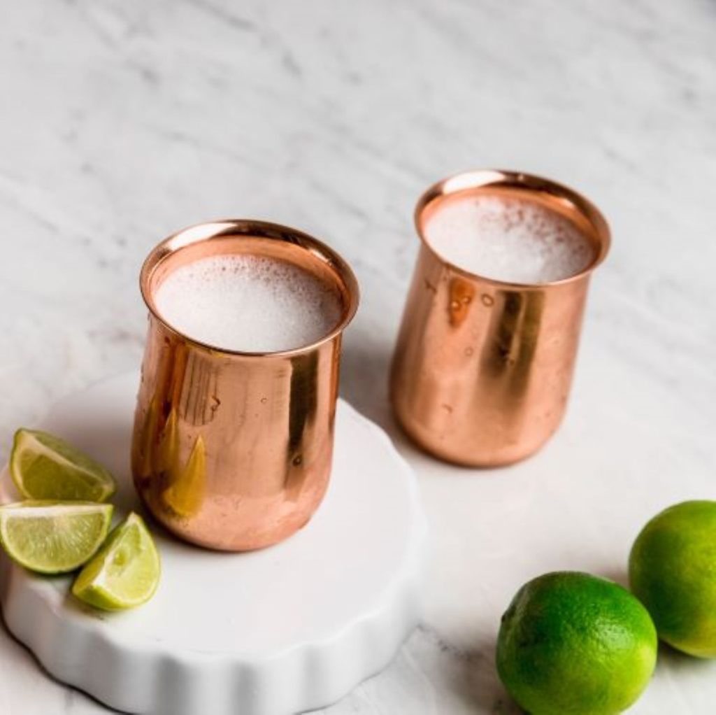 Vaso cobre cachai doble sour