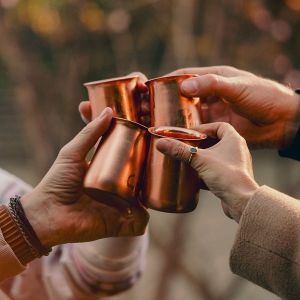 Vaso cobre cachai regalo brindis