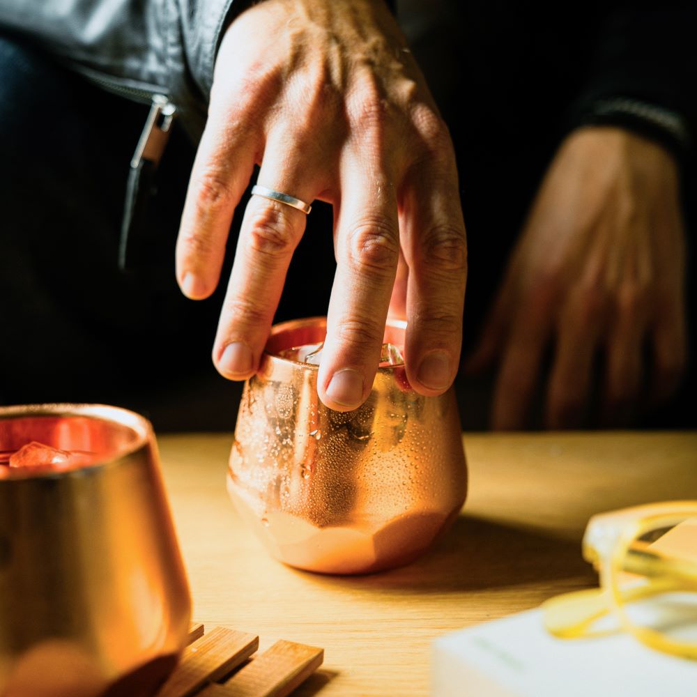 Vaso cobre whisky